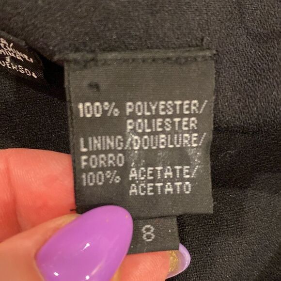 Liz Claiborne Night black beaded sleeveless maxi dress size 8 - Picture 6 of 11